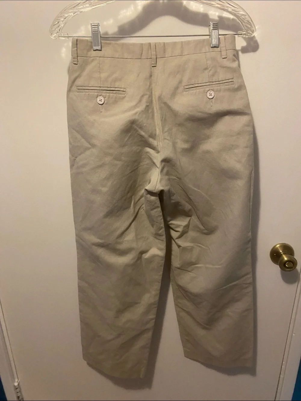 Nautica Boys Khaki Tan Straight-Leg Casual Pants